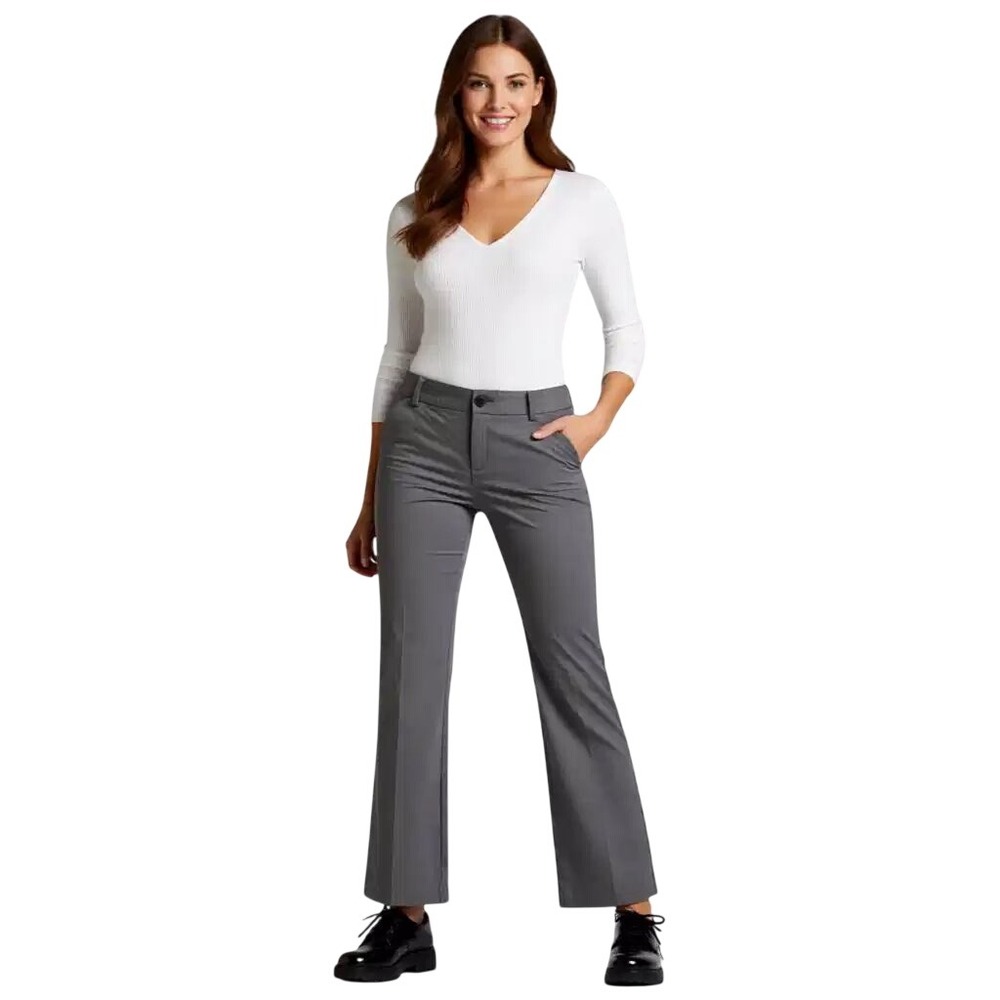 Lee Modern Series Curvy Fit Trouser Boulder Grey No-Gap Waistband 10S NWT